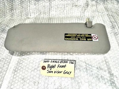 2007-2012 Lexus ES350 Right Front Passenger Sun Visor Sunvisor Gray OEM - Image 1 of 4