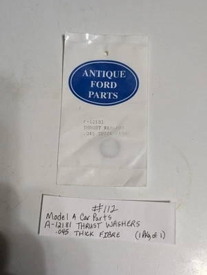Model A Ford A-12181 Distributor Thrust Washer .045" Fibre NOS Ignition Part - Image 1 of 3