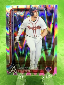 Matt Olson -RayWave Refractor - 2025 Topps Chrome #193 Atlanta Braves - Picture 1 of 11