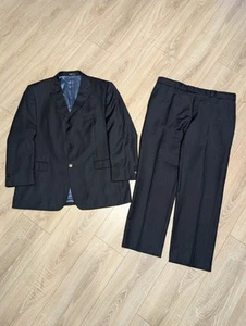Traje Clásico Balmain Homme Para Hombre 3 Botones/2 Piezas Rayas 100% Lana Talla 44s - Imagen 1 de 23