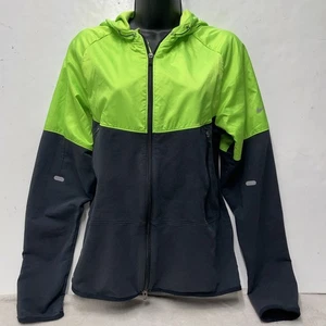 Chaqueta Nike Para Mujer S Dri-FIT Con Capucha Correr Cremallera Completa Reflectante Negra Verde Lima - Imagen 1 de 13