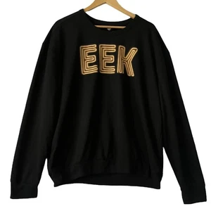 Hyde and EEK! Boutique Black Glow-in-the-Dark Halloween Men's Sweatshirt XL - Picture 1 of 5