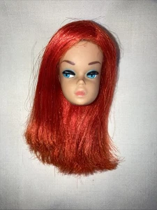 Vintage Barbie bambola carota colore arancione parrucca magica capelli lunghi ottime condizioni SOLO PARRUCCA - Foto 1 di 4