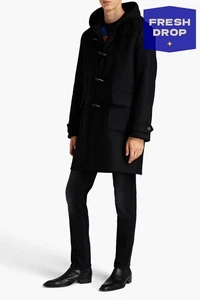 RRP €680 7 FOR ALL MANKIND Duffle Coat Size XL Cashmere & Wool Blend Hooded - Picture 1 of 6