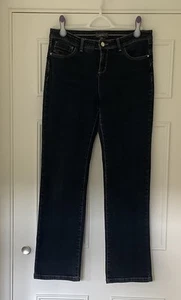 PER UNA Roma Ladies Sculpt & Lift Straight Leg Navy Blue Jeans - Size UK 12 M - Picture 1 of 9