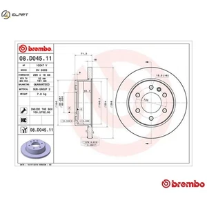 2x BRAKE DISC 08.D045.11 FOR MERCEDES-BENZ SPRINTER/4-t/Van/35-t/Tourer/Bus 2.1L - Picture 1 of 10