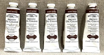 Winsor & Newton Artists' Oil Colour #074 Series 1 - BURNT SIENNA - Set of 5 - Image 1 of 4