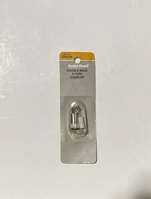 Radio Shack Double Male F-Type Coupler 278-219 - Image 1 of 3