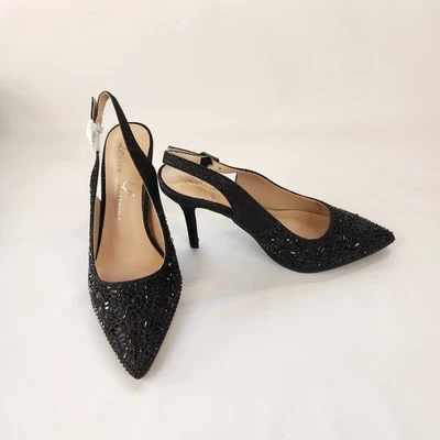 Lauren Lorraine Rachel Para Mujer 7 Negro Cuentas Tacón Eslinga Punta  Foto 1 de 4