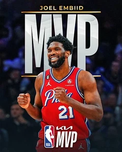 Foto de baloncesto de Joel Embiid 2023 NBA MVP Philadelphia 76ers 8x10 NBA - Imagen 1 de 1