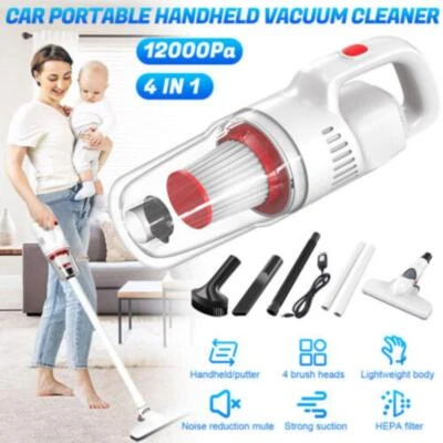 Rechargeable Car Auto Home Duster 12kPa 120W Cordless Handheld Vacuum Cleaner - Image 1 of 4