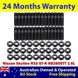 High Tensile Exhaust Manifold&Turbo Stud Kit For Nissan Skyline R33 GT-R 2.6L - Picture 1 of 5