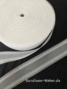 Wellenband Markierung 14/16cm  für GK. 8 cm transparent Gardinenband B-75 mm NEU - Bild 1 von 5