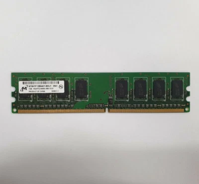 Micron 1GB DDR2 RAM PC2-6400 800MHz non-ECC Unbuffered DIMM MT8HTF12864AY-800J1 - Image 1 of 2