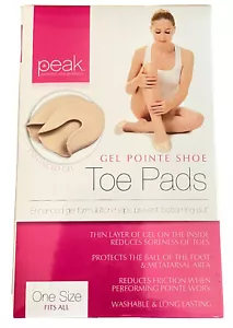 Gel Pointe Shoe Toe Pads Peak Enhanced One Size Ballet Dance Class 2 Pack New - Picture 1 of 2