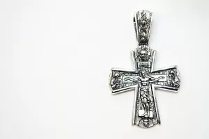 Silver Small Cross Silver 925 Cross Russian Greek-Orthodox-Byzantine - Picture 1 of 2