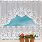Lace Coffee Cafe Window 2 Tier Curtain Set Kitchen Dining Room Home Decor
