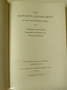 Rapparini-Handschrift, Rapparini, Düsseldorf, Buchwesen, Schriften, Typographie - Bild 1 von 1