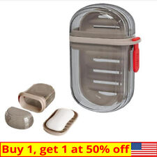 Travel Soap Case,Portable Soap Holder,Travel Soap Container with Lid