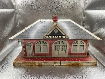 Vintage 1950s MARX #2960 Whistle GIRARD Train Station Tin Litho WORKS - Image 1 of 4