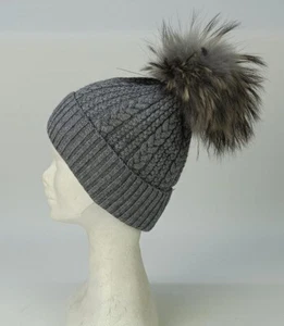 Cappello Donna Grigio con PON PON Made in italy Top Casual Taglia Unica - Foto 1 di 6