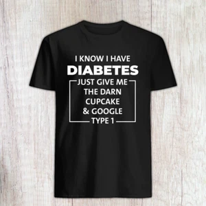 Lustiges T-Shirt Typ 1 Diabetes T1 Diabetiker Geschenkidee lustig Diabetes Bewusstsein - Bild 1 von 3