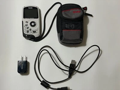 Kodak EIS Play Sport Waterproof (3m) Video Camera 1080P White With Battery -Used - Image 1 of 4