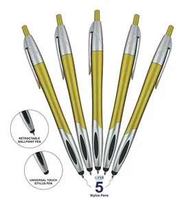 Stylus with Ball Point Pen (5 Pack) for iPad Mini, iPad 2/3, new iPad, iPhone... - Picture 1 of 14