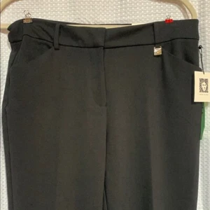 Pantalones de vestir negros para mujer Anne Klein estilo tobillo ajustados talla 10 petite nuevos con etiquetas - Imagen 1 de 8