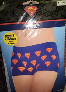 DC COMICS Womens Size Adult Standard Superman Boyshorts Costume Bootie - Picture 1 of 3