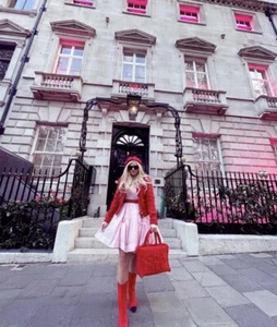 SIMONE ROCHA X H&M SHORT CLOQUE DRESS PINK SIZE AU14 /BNWT - Picture 1 of 12