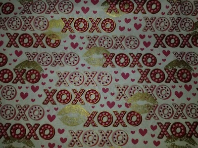 CENEFA VENTANA FORRADA CORTINA 42X12 ABRAZOS BESOS CORAZÓN DE SAN VALENTÍN AMOR XOXO Foto 1 de 4