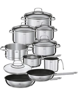 ELEGANCE Topfset 10-tlg. 6 hochwertige Kochtöpfe 1 Dämpfeinsatz 2 Bratpfannen... - Bild 1 von 9