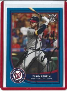 Bryce Harper 2018 Topps Big League #25 - Blue Parallel GAA Autograph - Nationals - Picture 1 of 2