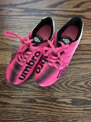 CLEAN!!! NICE!!! KIDS PINK GIRLS ARTURO UMBRO SOCCER CLEATS SIZE 3.5 - Image 1 of 3