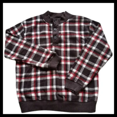 Sudadera Pullover Polar Gymboree Niños L (10-12) Marrón Cuadros Patrulla Alpina Foto 1 de 4