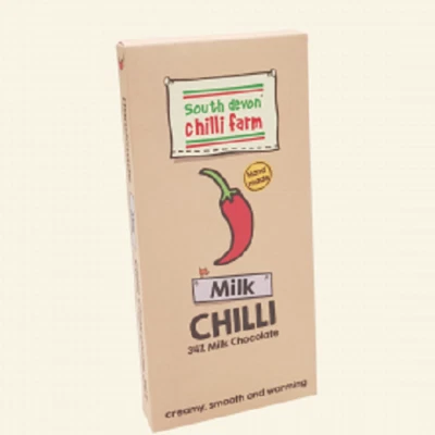 South Devon Chilli Farm 'Milk' Chilli Chocolate 80g - Image 1 of 2