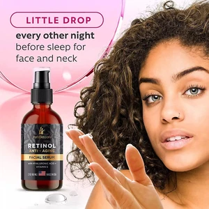 Retinol Hyaluronic Acid Serum Wrinkle Vitamin Anti Aging Plumping - Picture 1 of 7