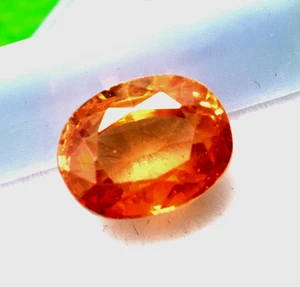 Zaffiro Padrsha Naturale Pietra Preziosa Sciolta 11,20Ct Taglio Ovale Misura Anello Pietra - Foto 1 di 4