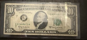US $10 Federal Reserve Note Chicago, IL Ungraded Series 1963A Serial G82448473A - Picture 1 of 4