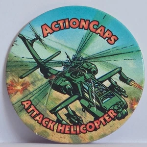 Vintage Pog * Golden Books Action Caps * Attack Helicopter * Bin115 - Picture 1 of 2