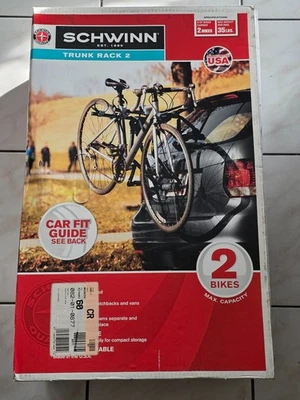 Schwinn 2-Bicicletas Coche SUV Maletero Montaje Modelo 170T Coche Bicicleta Montaje Caja Abierta - Imagen 1 de 4