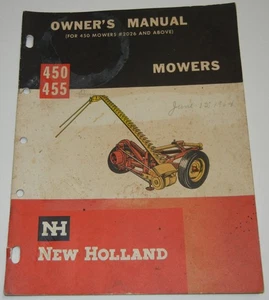 New Holland 450-455 Mähwerk; Service-, Sicherheits-, Schmier- und Bedienungsanleitung - Bild 1 von 1