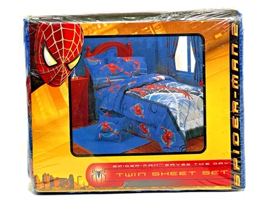 Juego de hojas gemelas vintage 2004 Dan River Marvel Comics Spider-Man Foto 1 de 3