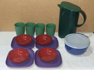 Tupperware Kinder Getränke & Snack Set Krug Schüsseln Teller Servierschüssel Becher - Bild 1 von 23