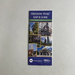 Freedom Trail Map & Guide Boston Massachusetts (2025) Fold Out - Picture 1 of 3