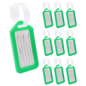 10Er KofferanhäNger Kofferetikett Tasche Reiseaccessoires GrüN E4M91847 - Bild 1 von 3