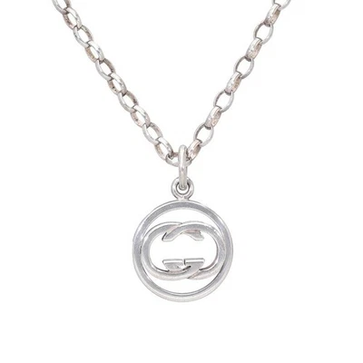 GUCCI Collana Ciondolo Argento 925 Unisex Accessorio Autentico - Immagine 1 di 4