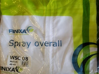 Finixa WSC 08 - Polyester spray overall white - M 46-48 - Image 1 of 2