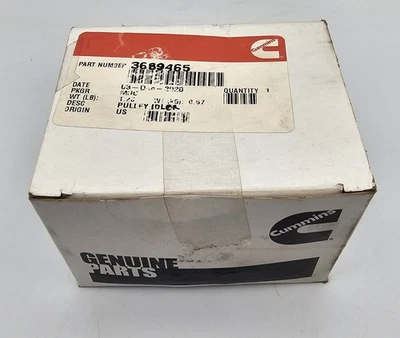 Genuine Cummins PN 3689465 Drive Belt Idler Tension Pulley ISX / QSX Engines - Image 1 of 4